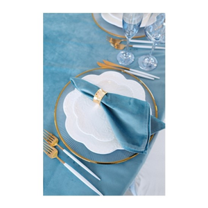 Салфетка бархатная пыльно-голубая - Фото 3
