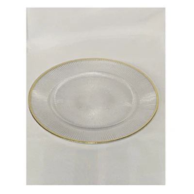 Подстановочная тарелка "Техно" c золотым кантом - изображение 4