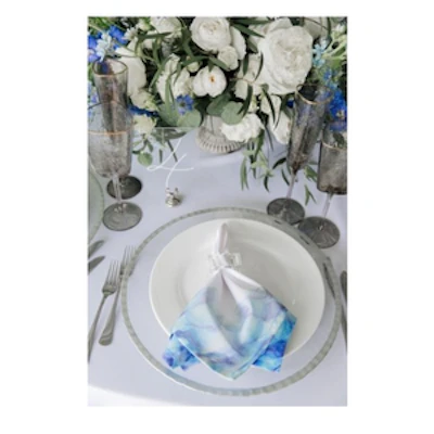 Бокал для шампанского дымчатый "Блум" с золотым кантом - изображение 3