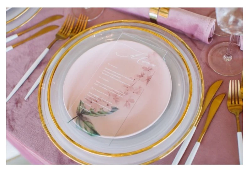 Подстановочная тарелка "Белый дым" с золотым кантом