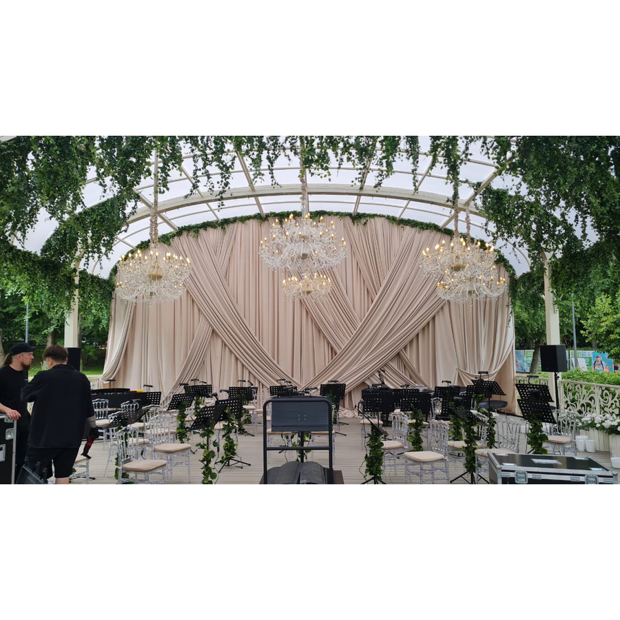 Люстра "Хрусталь" 150 см (три яруса рожков) - Фото миниатюра 2