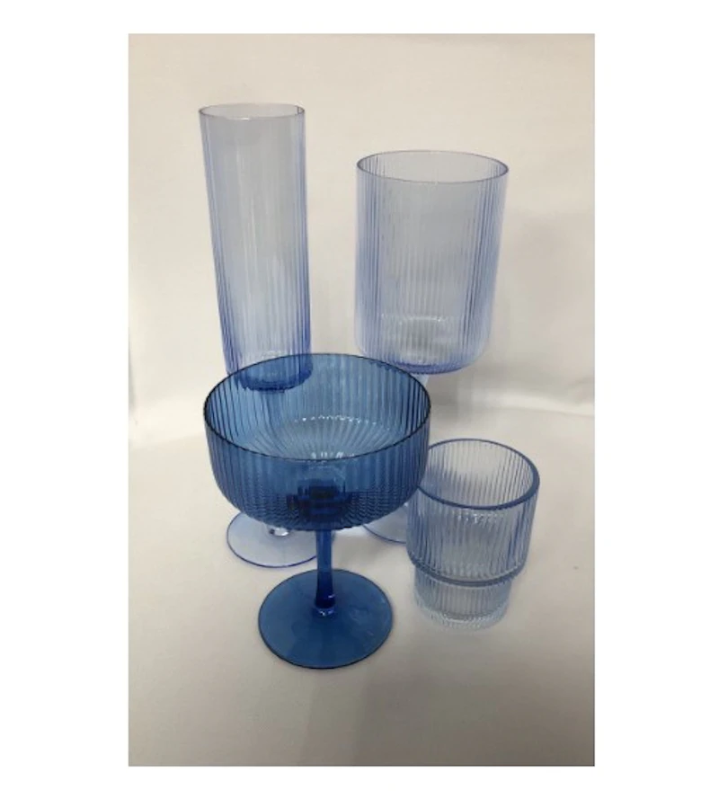 Набор из 4 бокалов "Осака" небесно-голубой