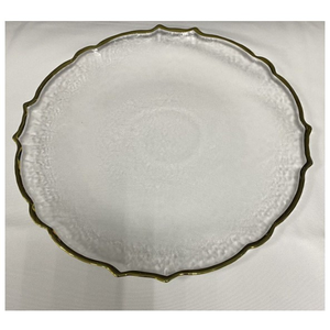 Тарелка "Лия" прозрачная с золотым кантом - Фото 4