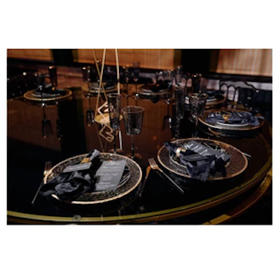 Стол "Лофт" золото, дымчатое стекло, черное подстолье - изображение 2