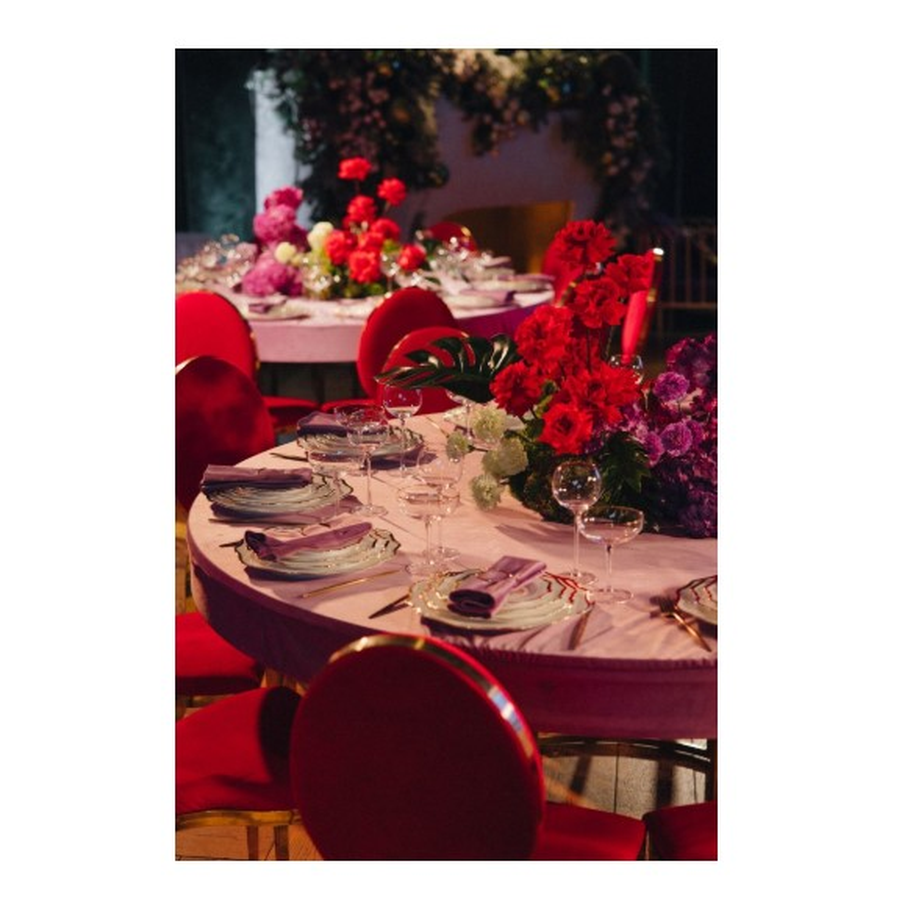 Стол "Лофт" золото лавандовый - Фото миниатюра 2