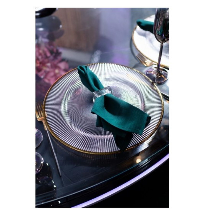 Салфетка полиэстер изумрудная - Фото миниатюра 3