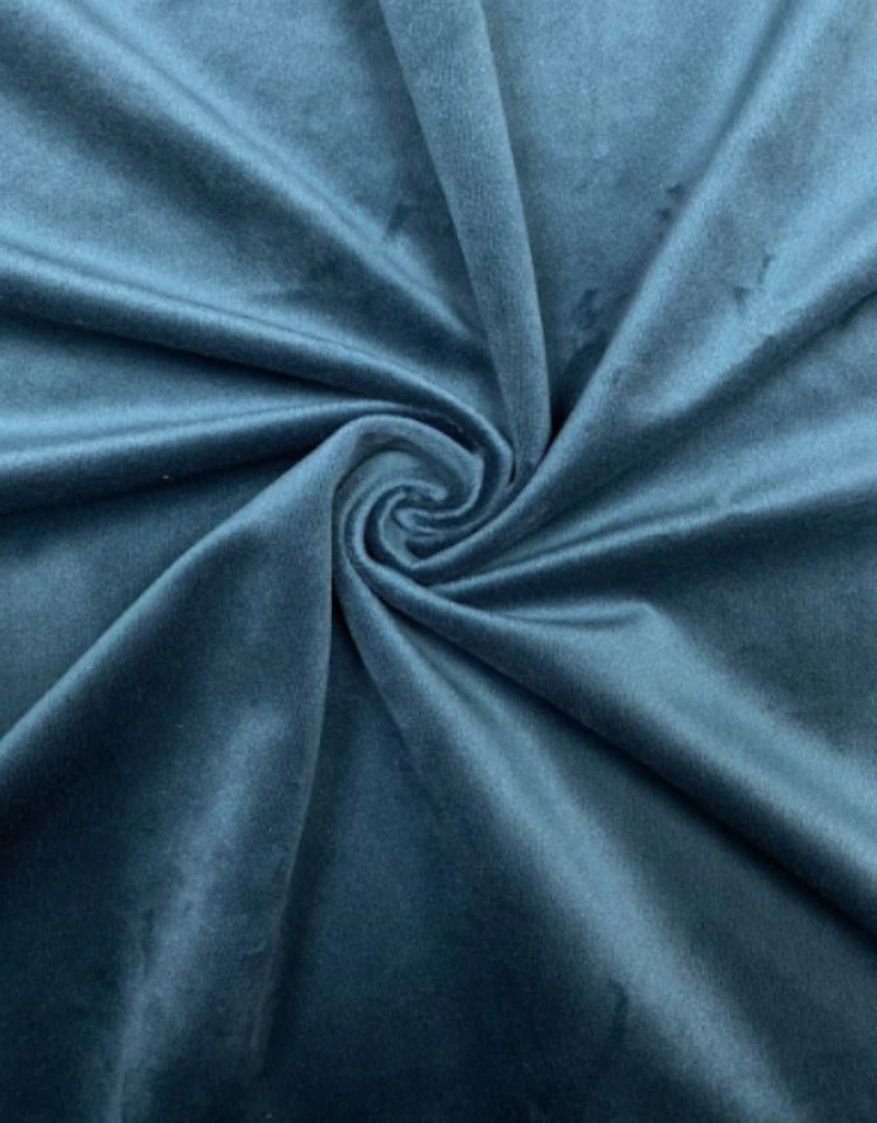 Скатерть круглая бархат темно-бирюзовая