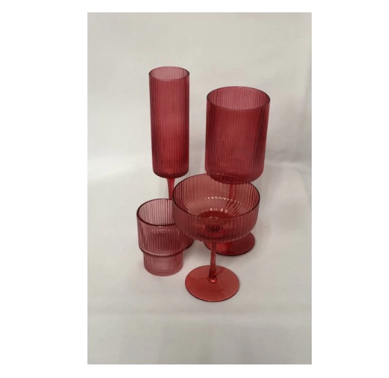 Набор из 4 бокалов "Осака" рубиновый