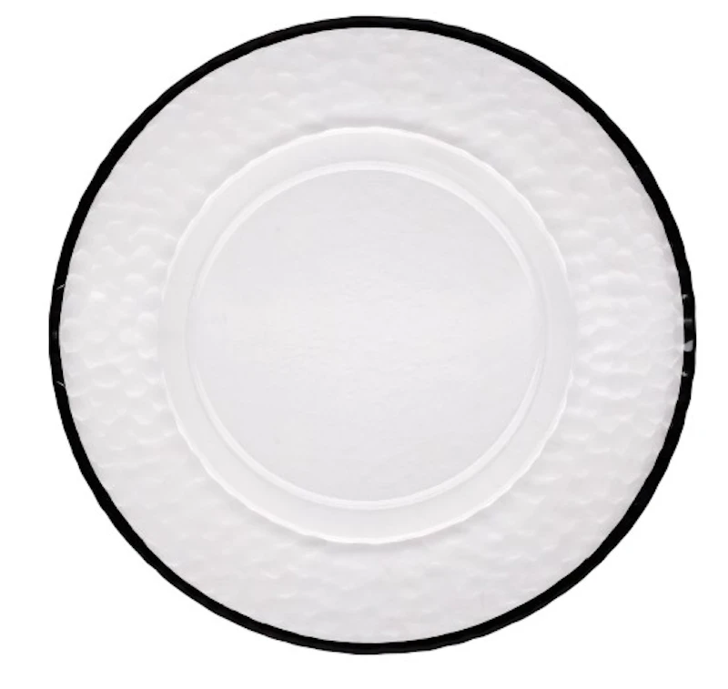 Подстановочная тарелка "Минимал" c черным кантом