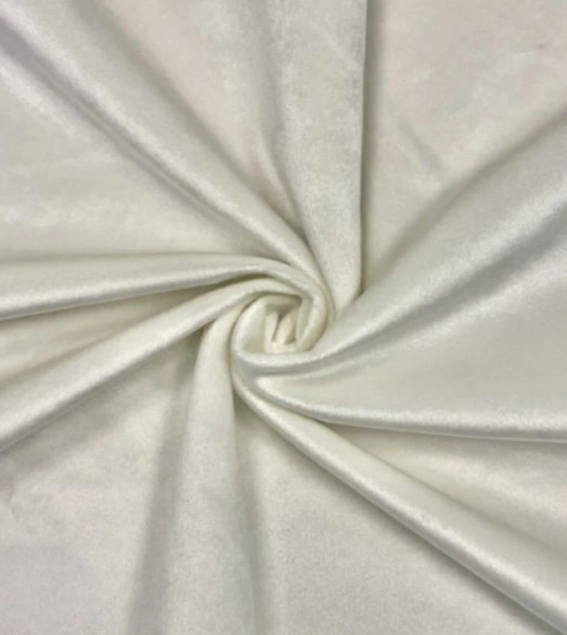 Скатерть круглая бархат кремовая