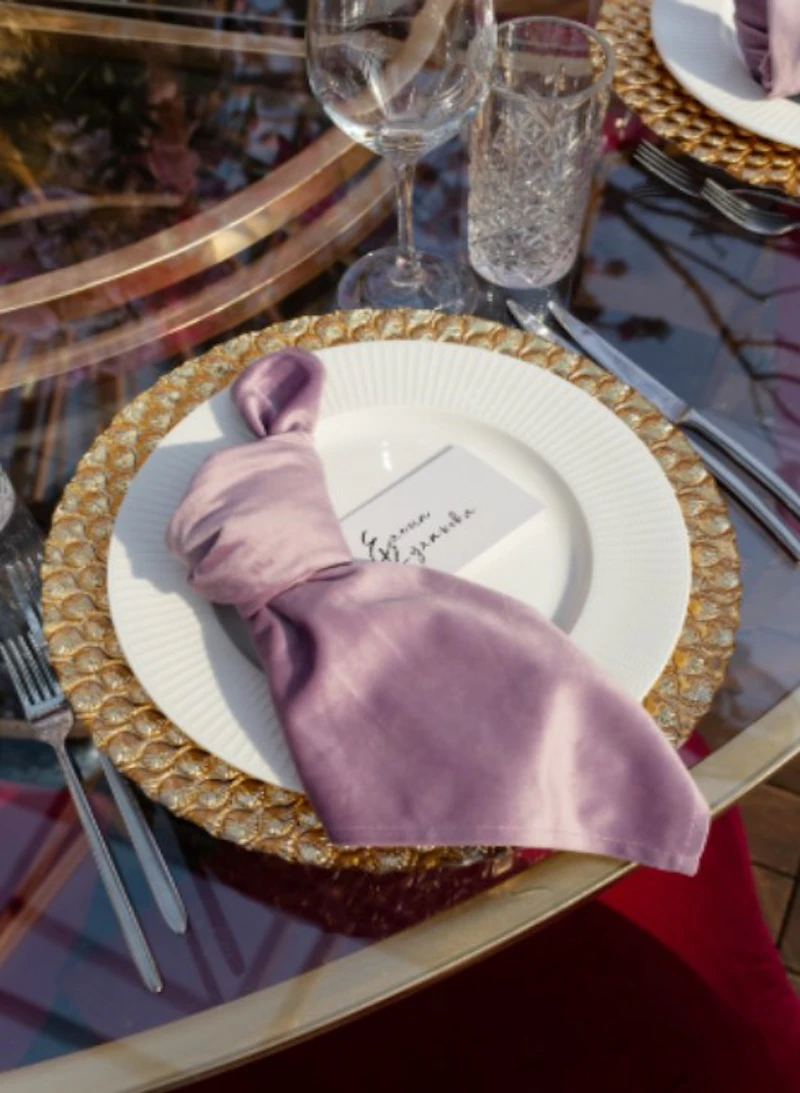 Салфетка бархатная светло-лавандовая