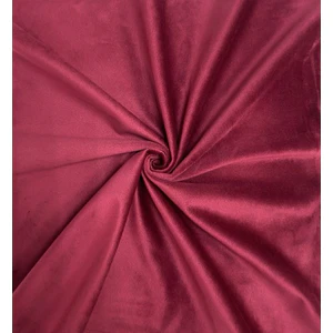 Скатерть круглая бархат рубиново-красная - Фото 2