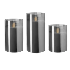 Свеча "Файр" 10см дымчатая  (нейтральный свет) - Фото 2