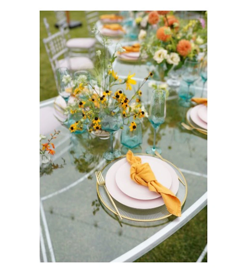 Подстановочная тарелка "Техно" c золотым кантом